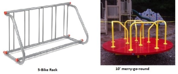 MerryGoRound and 5-BikeRack